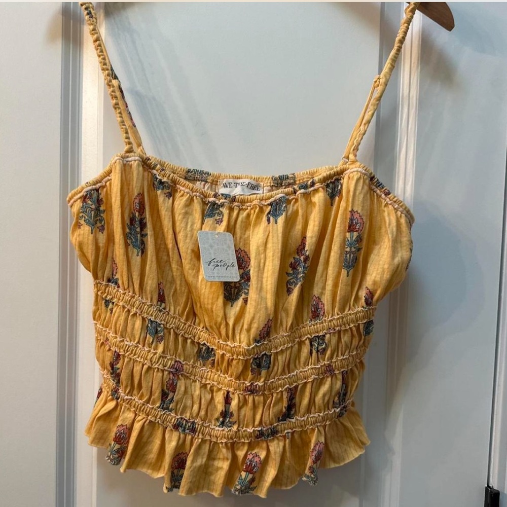 We The Free Yellow Floral Camisole